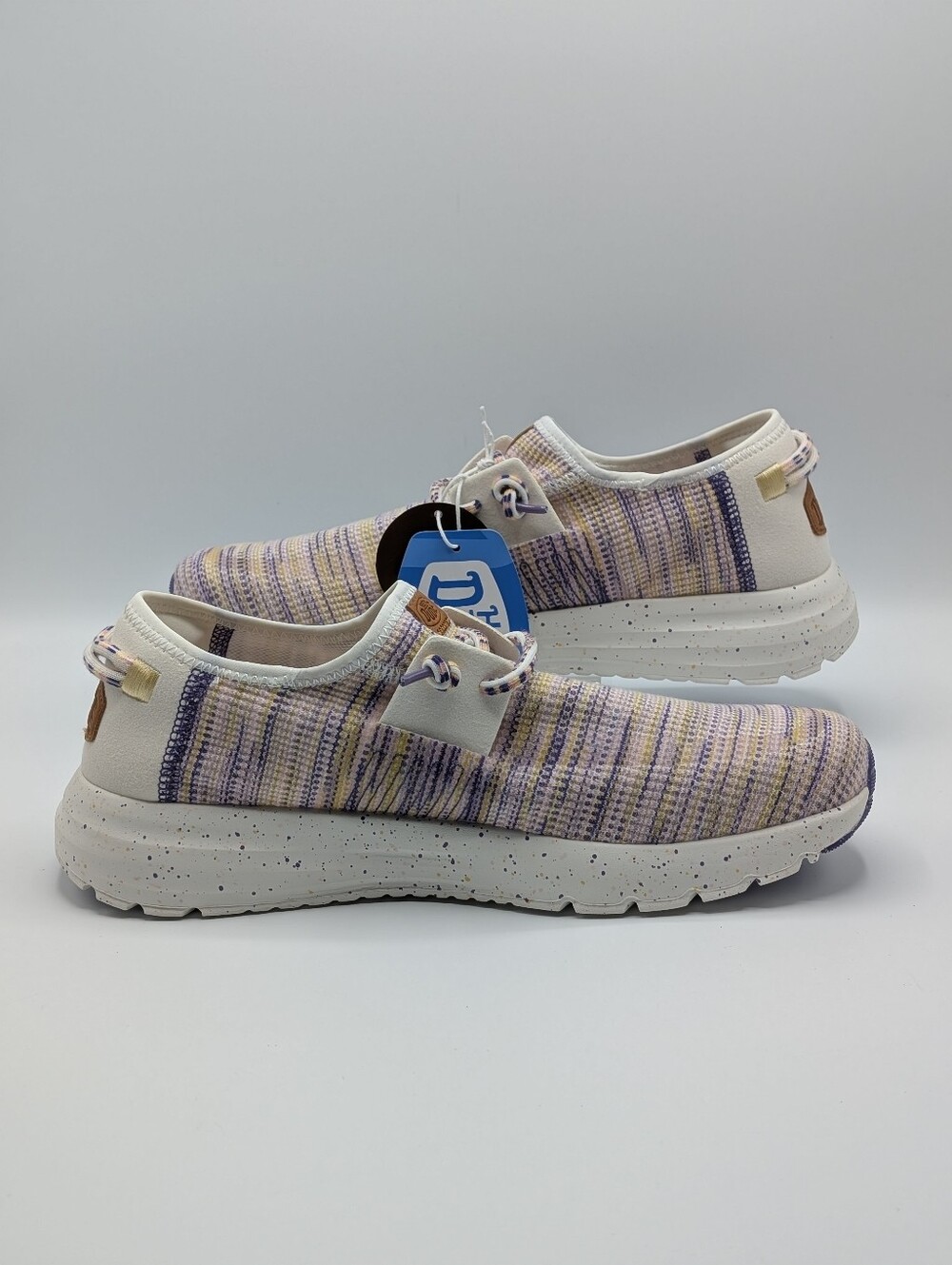 Hey Dude Women's W12 Slip-On Knit Sneakers Egret Multicolor Sirocco 43147-ONI - Picture 1 of 9